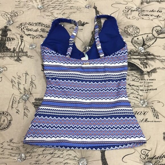 NWOT Sea Level Paneled Print Tankini Top - Picture 6 of 7